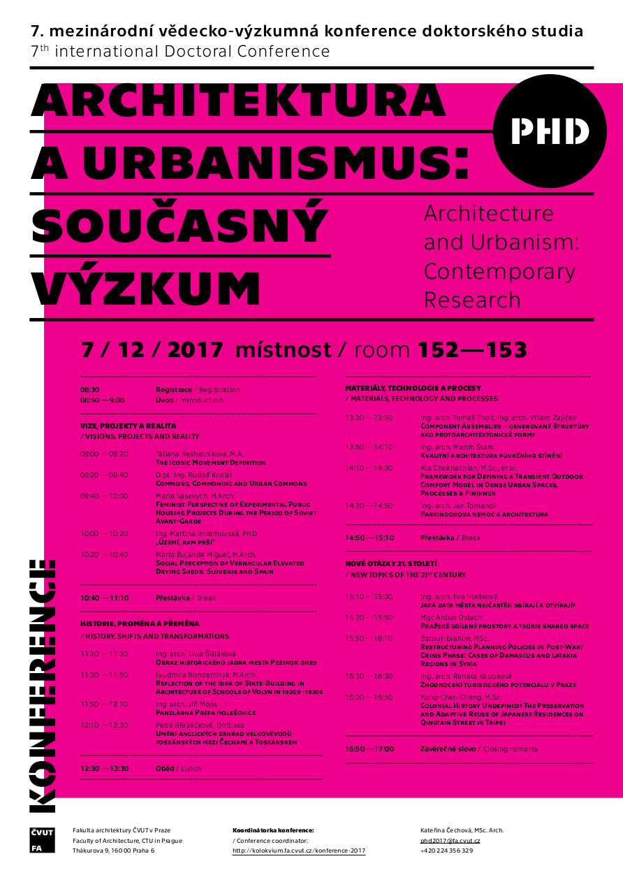 Architektura a urbanismus: Současný výzkum